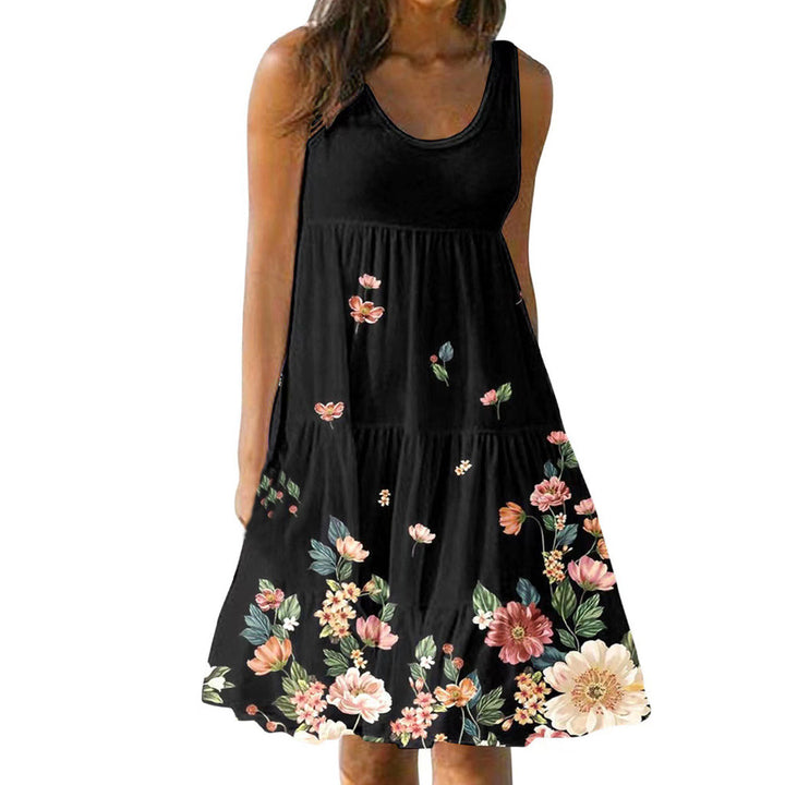 Ladies A-Line Floral Fluid Chic Dress
