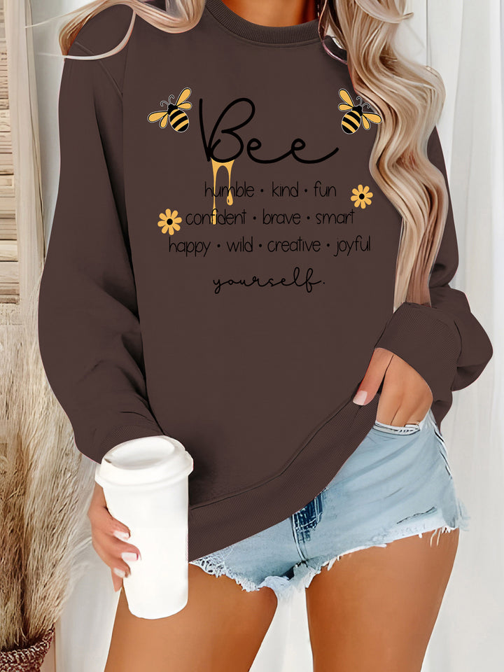 Sweat à capuche pour femmes avec motif d'abeille inspirant et affirmations positives Chic & Stil