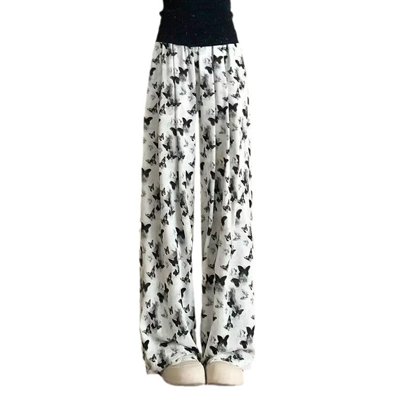 Ladies Comfortable Summer Pants with Butterfly Pattern Chic & Stil