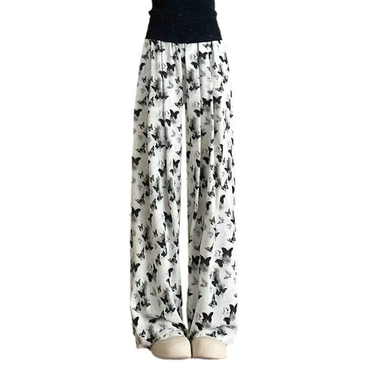 Ladies Comfortable Summer Pants with Butterfly Pattern Chic & Stil