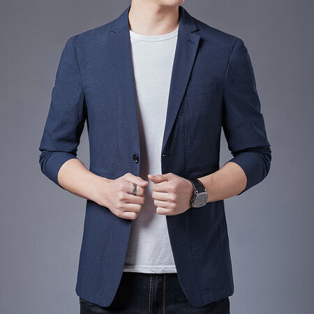 Casual blazer for men in textured fabric Lune London