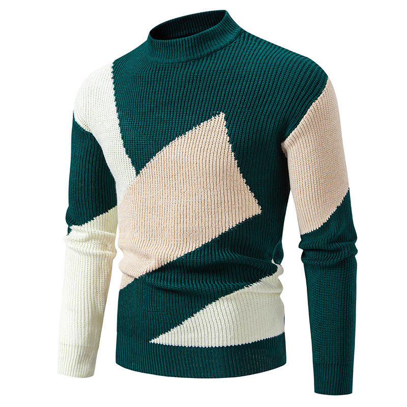 Trendy turtleneck pullover for men with a modern graphic design Lune London