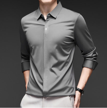 Trendy long-sleeve shirt for men with innovative moisture management Lune London