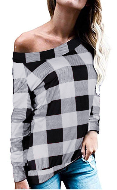 Women’s top with off-shoulder design and trendy leopard pattern Lune London