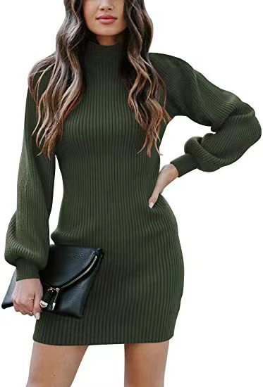 Knit dress for women with a modern ribbed design Lune London