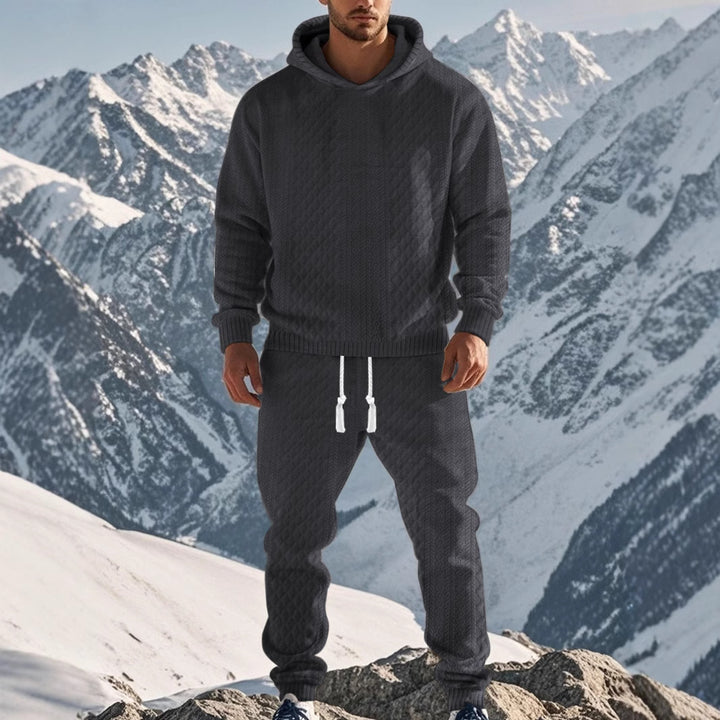 Lune London textured design men's hoodie and jogger pants set