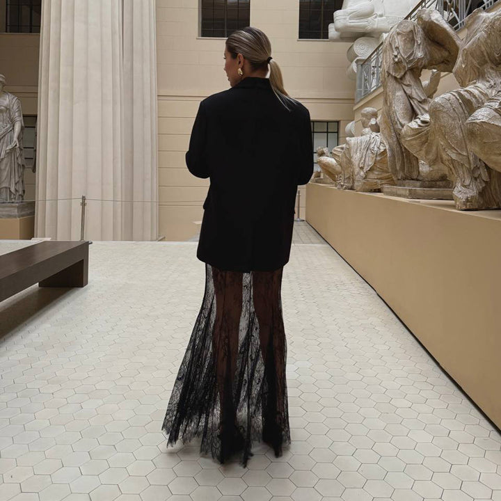 Ladies Elegant Jacket with Transparent Lace Skirt Lune London