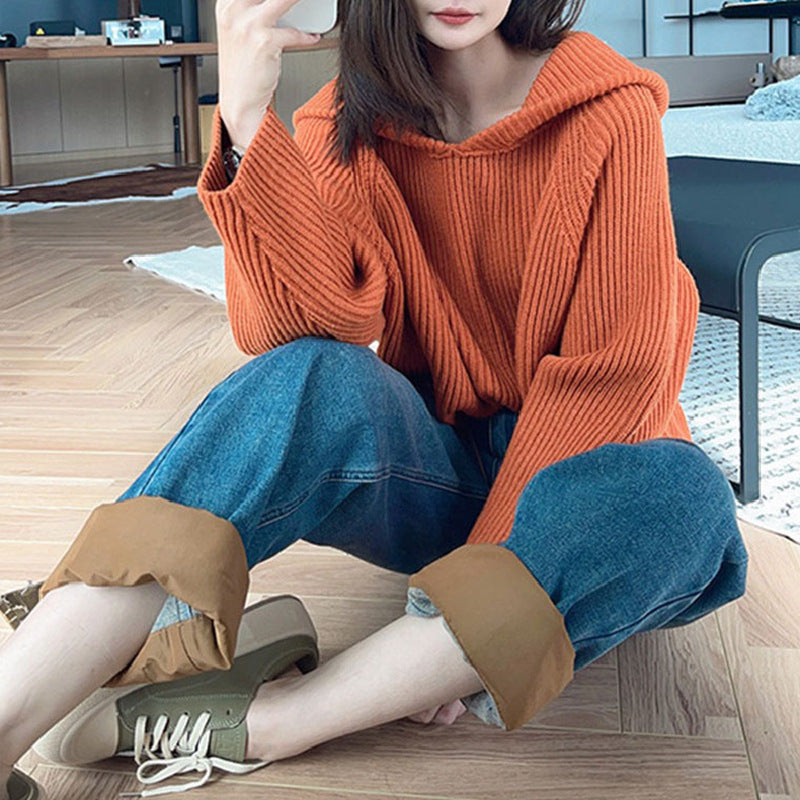 Casual pullover for women with hoodie and wide sleeves Lune London