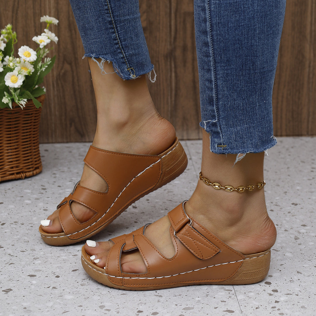 Comfortable wedge sandals for women with adjustable straps and a high-quality insole Lune London
