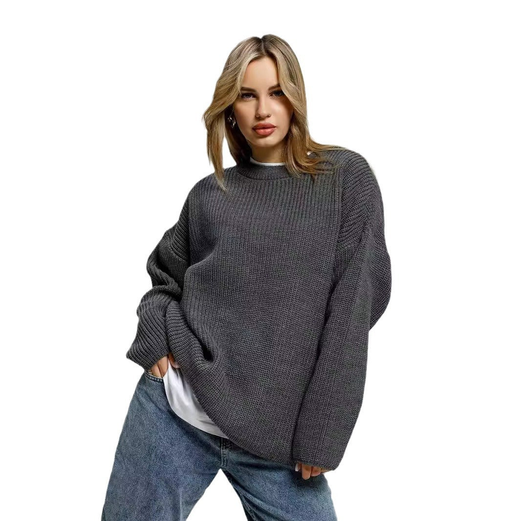 Casual oversized sweater for women with textured knit pattern Lune London