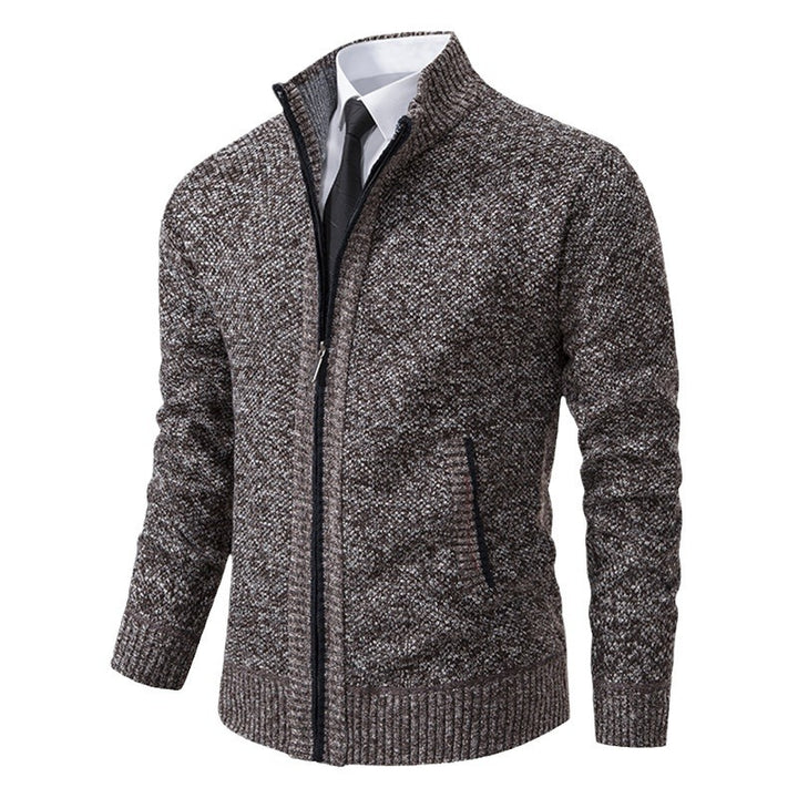 Elegant knitted jacket for men with full zip and structured design Lune London
