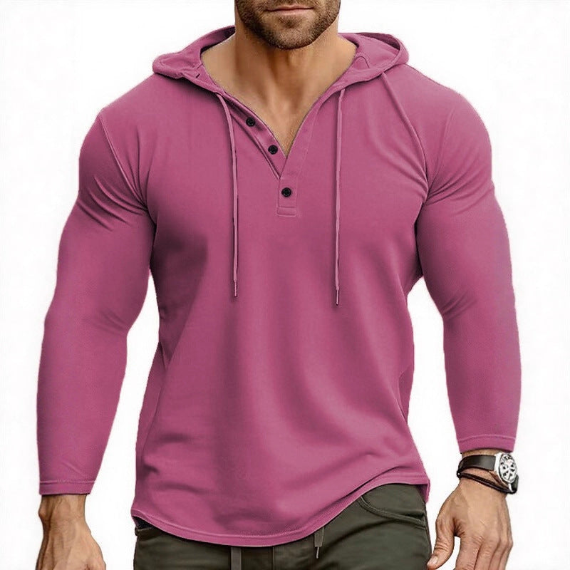 Men's hoodie with modern button closure and breathable fabric Lune London