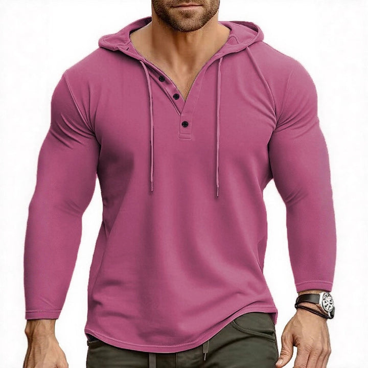 Men's hoodie with modern button closure and breathable fabric Lune London