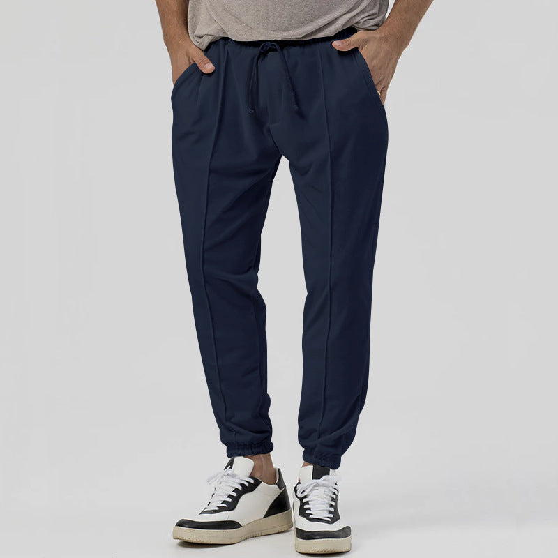 Casual men's jogger pants with elastic waistband and practical side pockets Lune London