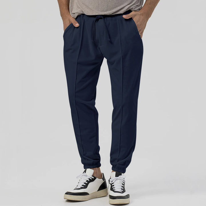 Casual men's jogger pants with elastic waistband and practical side pockets Lune London