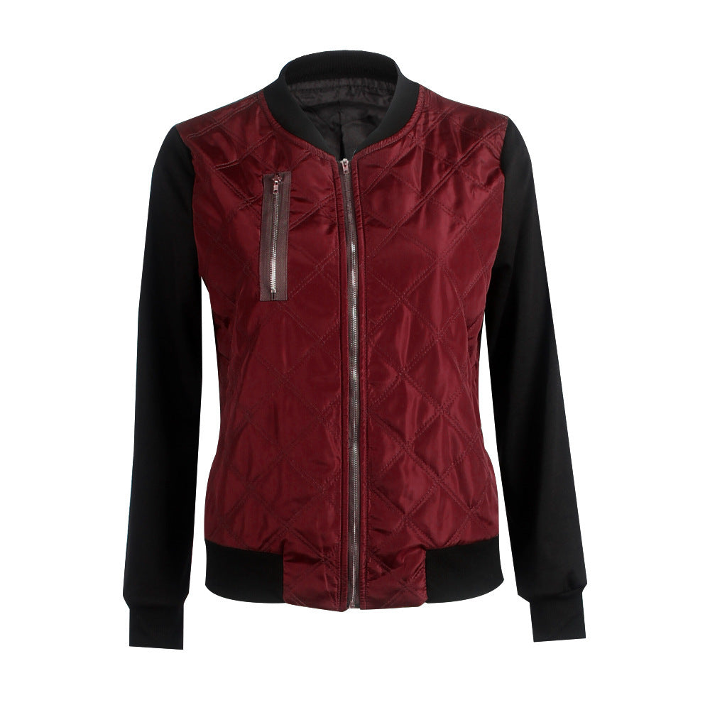 Quilted fashion jacket for women bomber style with zipper Lune Londonl
