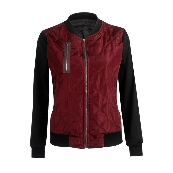 Quilted fashion jacket for women bomber style with zipper Lune Londonl