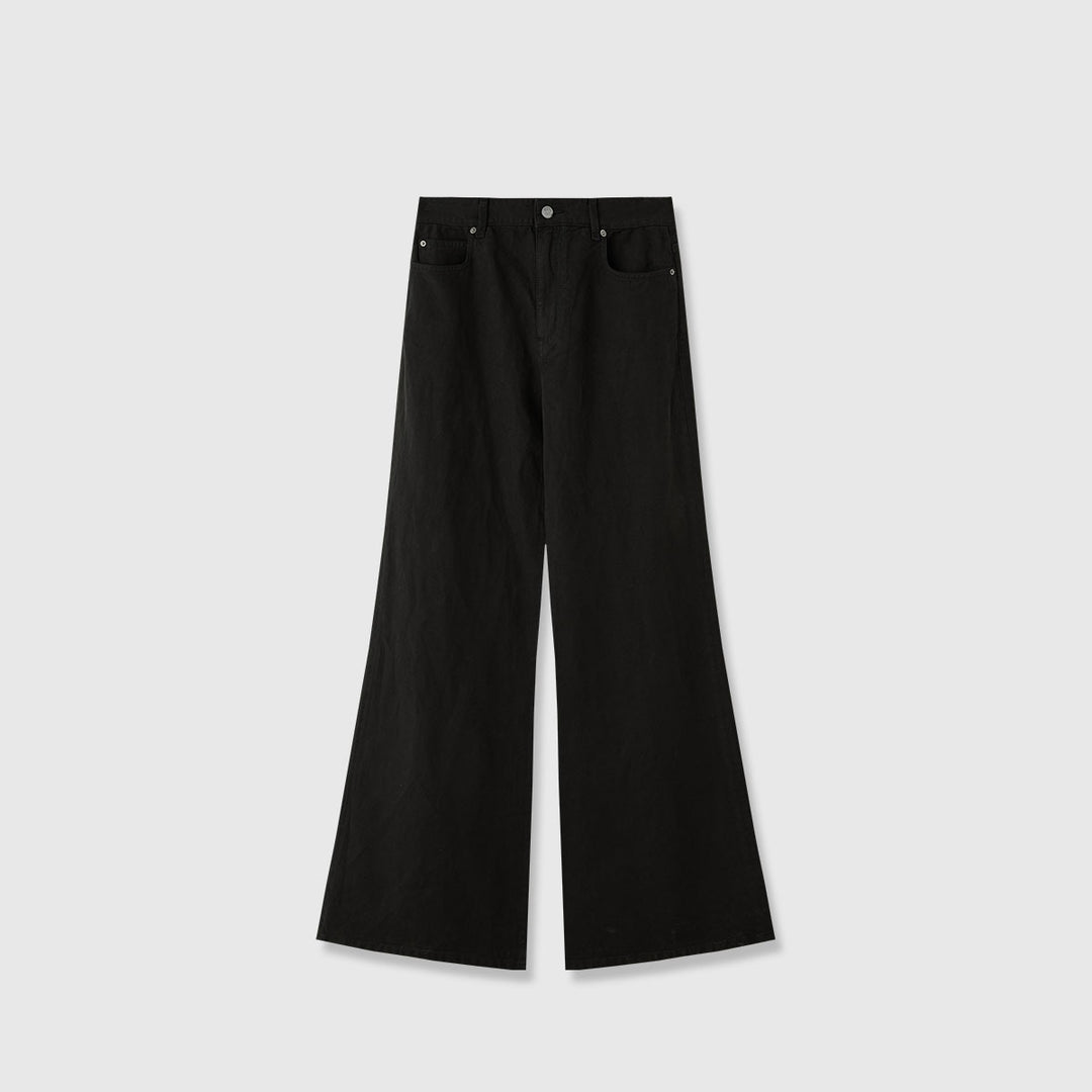 Jeans taille haute large pour femmes Chic & Stil