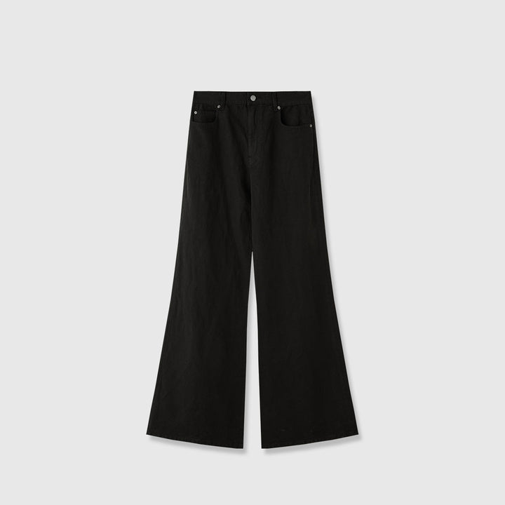 Jeans taille haute large pour femmes Chic & Stil