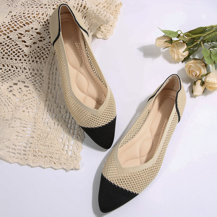 Women Pointed Toe Breathable Mesh Flats Lune London