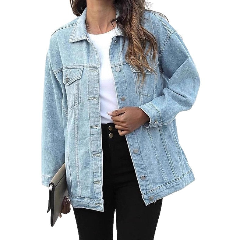 Veste en denim décontractée pour femmes avec coupe oversize Chic & Stil