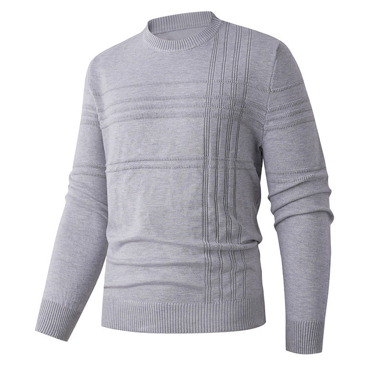 Men's sweater with textured pattern and round neck Lune London