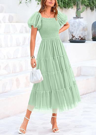 Maxi dress for women with voluminous sleeves and an off-shoulder design Lune London