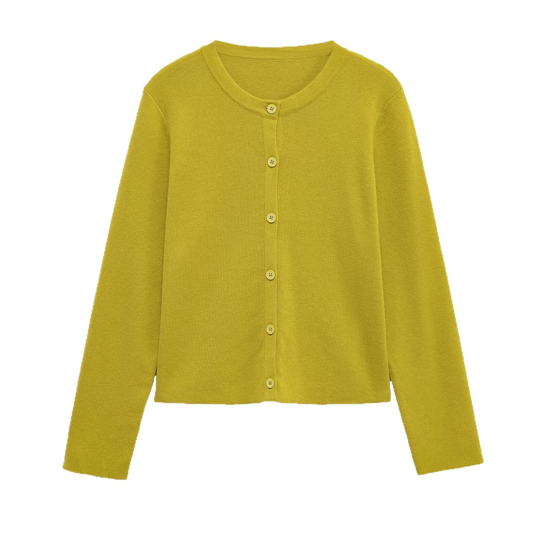 Ladies cardigan with button placket and feminine cut Lune London