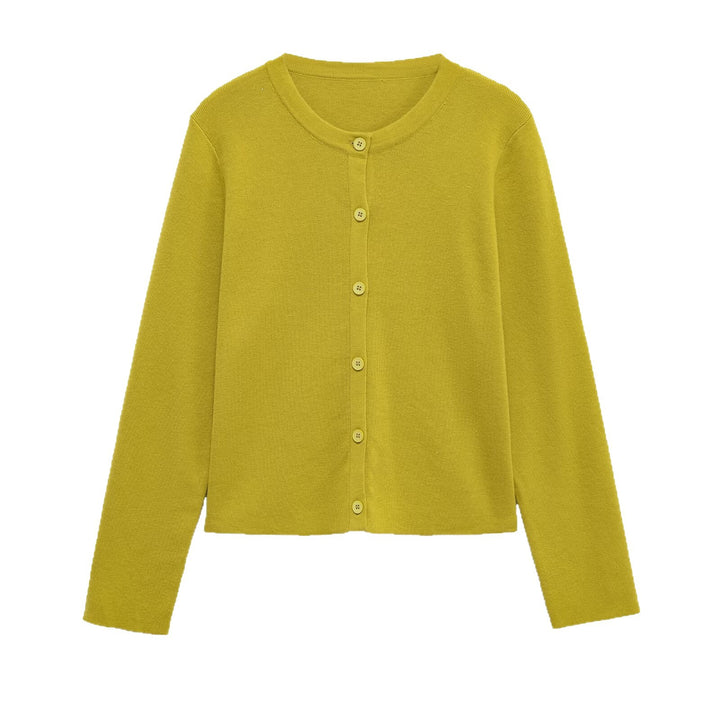Ladies cardigan with button placket and feminine cut Lune London