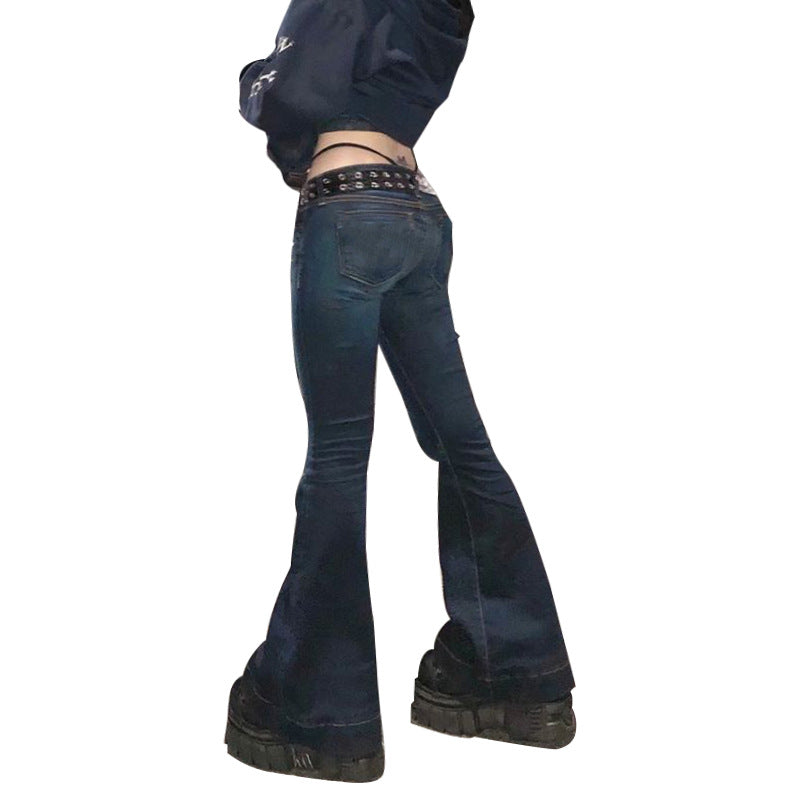 Women's Bootcut Jeans with Playful Fringe Trim Lune London