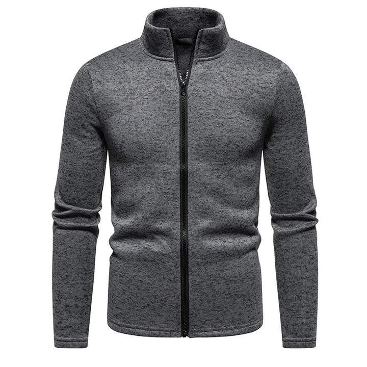 Men's fleece jacket with stand collar and full zip Lune London