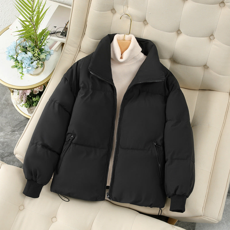 Women's fashion and insulated down jacket with high collar and deep pockets Lune London
