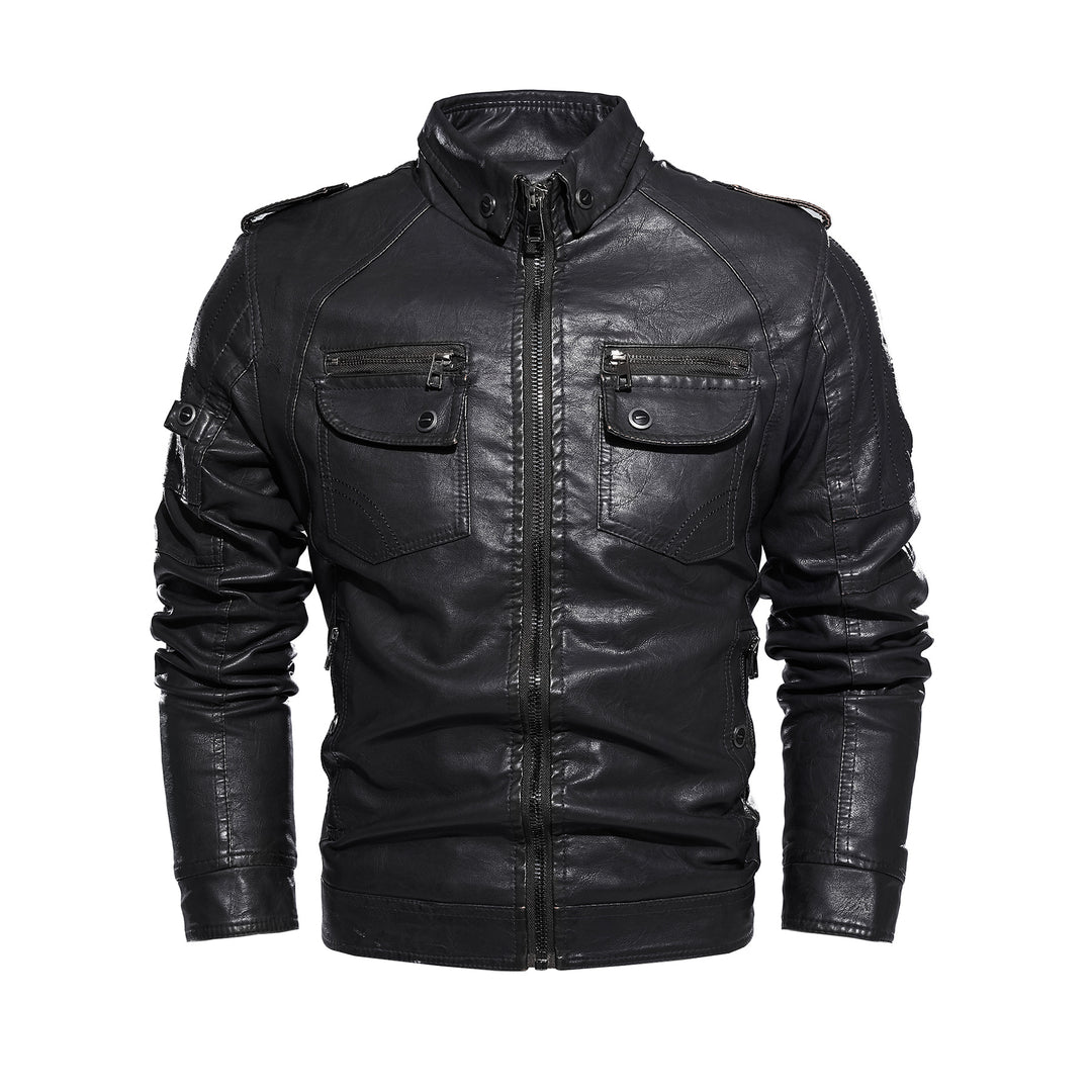 Casual leather jacket for men with multiple pockets Lune London