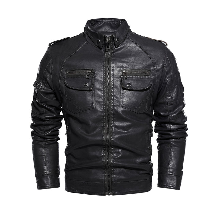 Casual leather jacket for men with multiple pockets Lune London