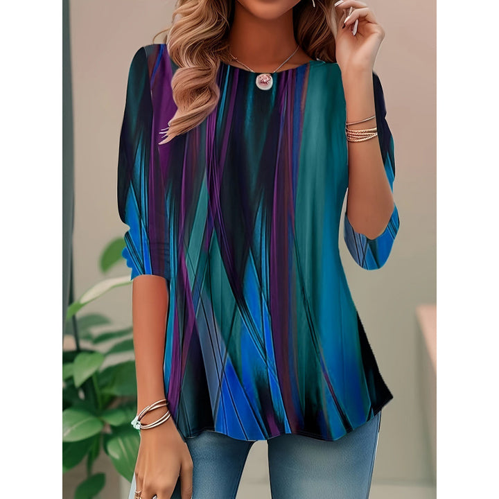 Blouse for women with abstract pattern and relaxed fit Lune London