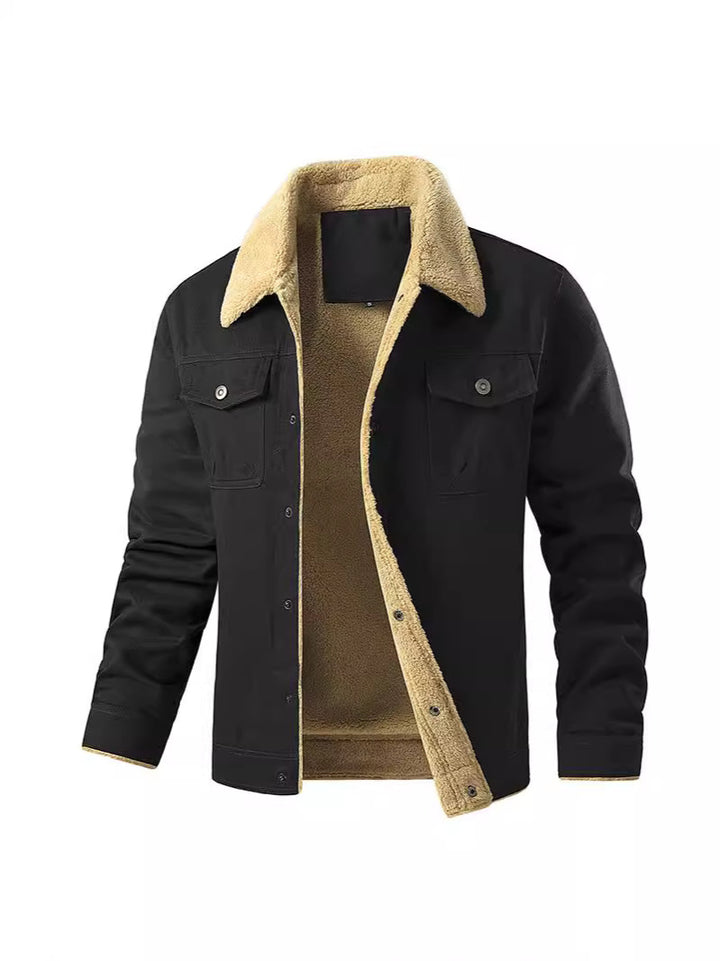 Robust utility jacket for men with warm fleece lining Lune London