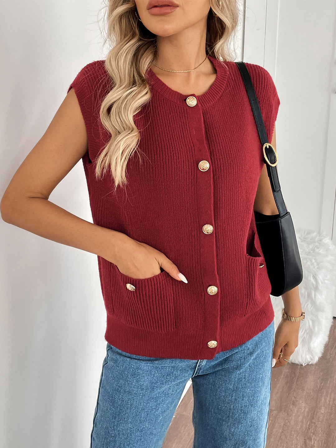 Knit cardigan for women with button details Lune London