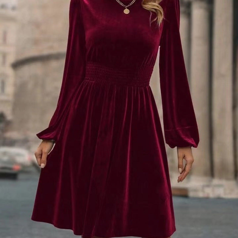 Smocked velvet dress for ladies Lune London