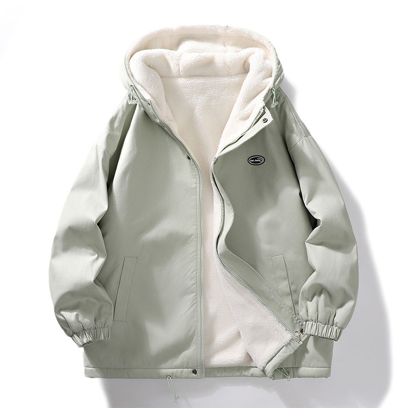 Warm fleece jacket for men with high protective collar Lune London