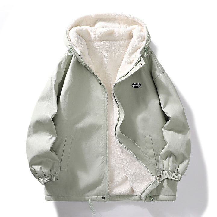 Warm fleece jacket for men with high protective collar Lune London