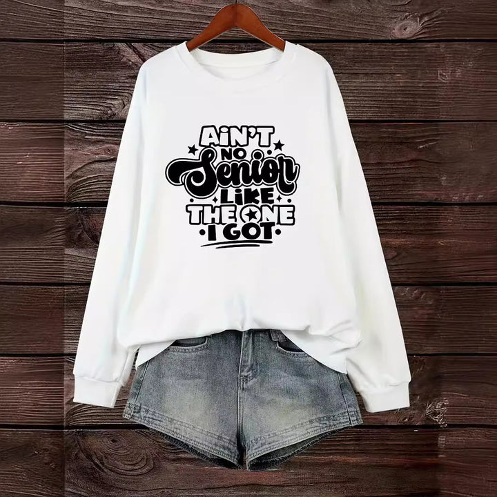 Sweat-shirt pour femmes avec design de slogan décontracté Chic & Stil