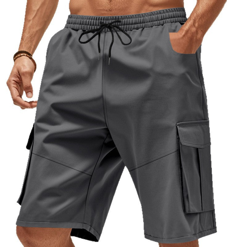 Men's cargo shorts with practical side pockets and elastic waist Lune London