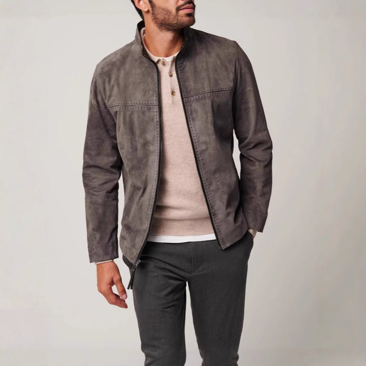 Lune London Elegant Suede Leather Jacket for Men