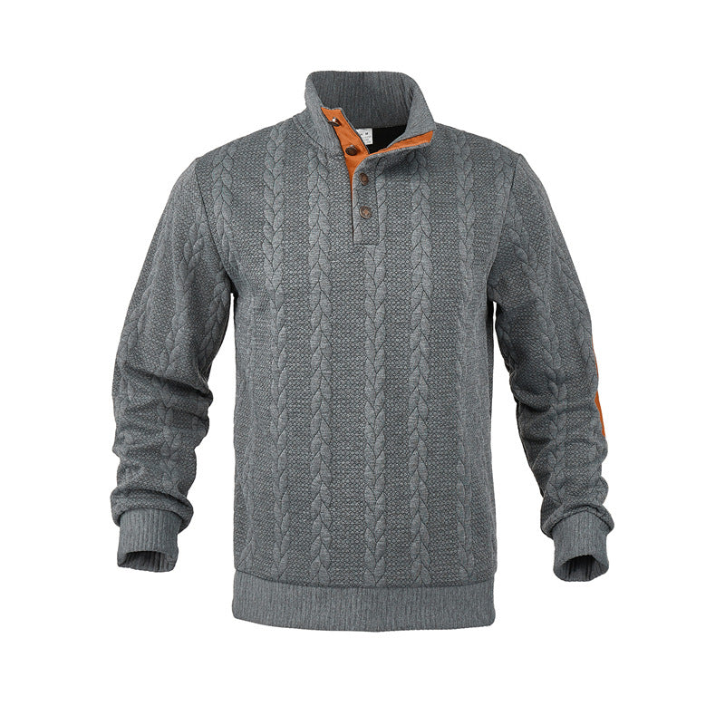 Structured men's sweater with trendy high collar Lune London