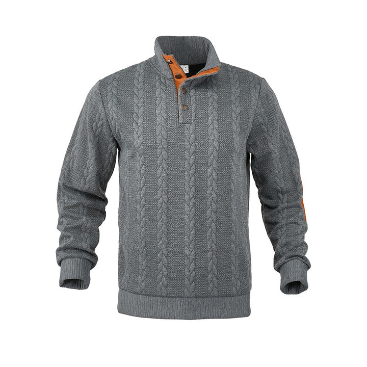 Structured men's sweater with trendy high collar Lune London