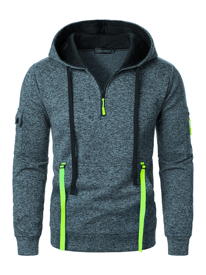 Men's sporty hoodie with breathable inserts and practical zip pockets Lune London