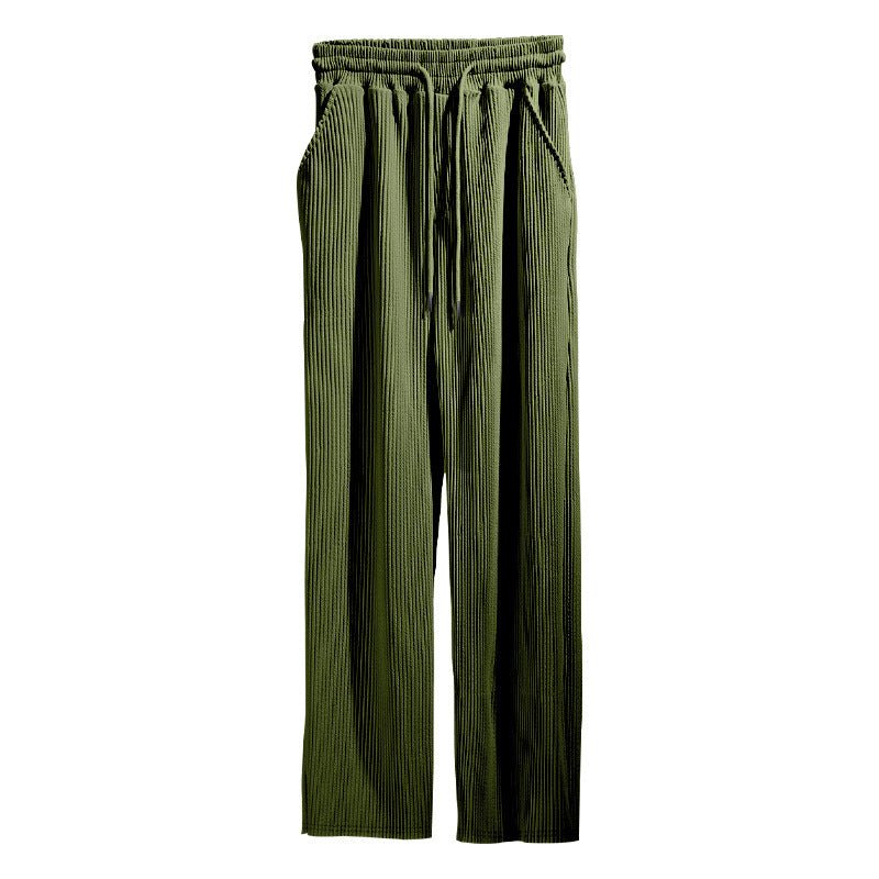 Lune London Casual Pleated Pants for Women with Elastic Waistband