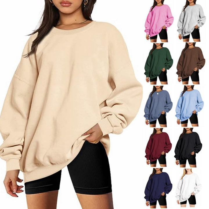 Oversized women's sweatshirt with simple sleeves Chic and Style