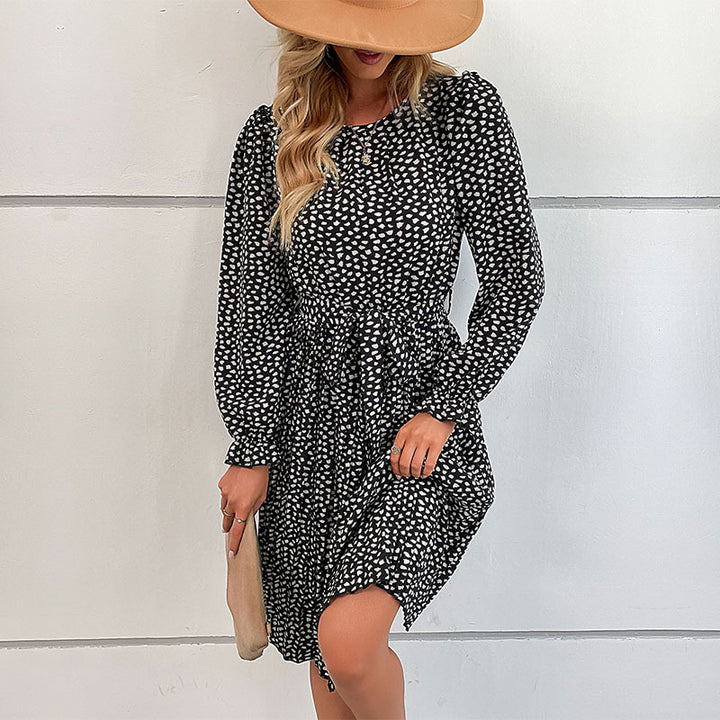 Wrap dress for women with gathered details and belt at the waist Lune London