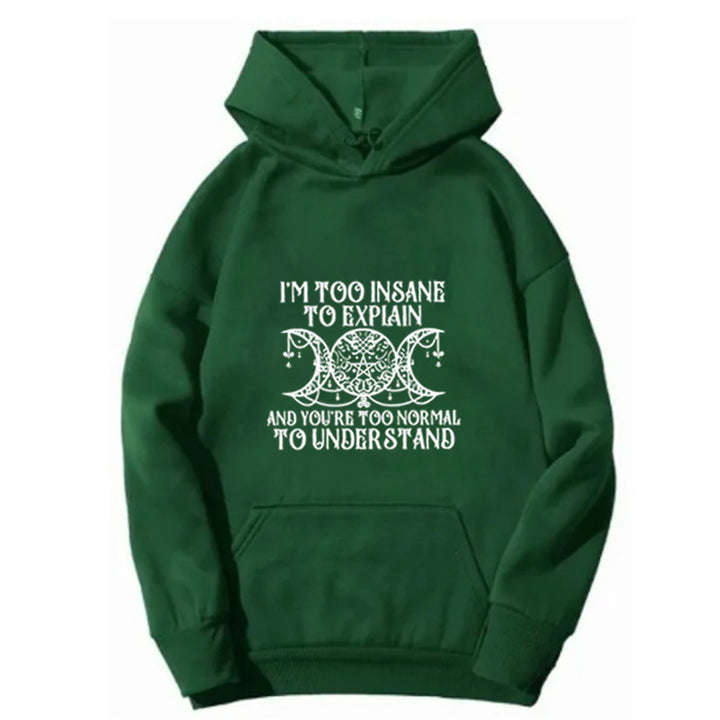 Women's hoodie with creative lettering and cozy fleece lining Chic & Stil